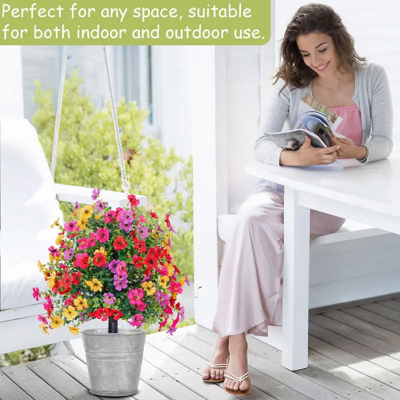 🔥Last Day: 60% OFF🔥Artificial Eucalyptus and Violet Ground-Insert Floral Decoration