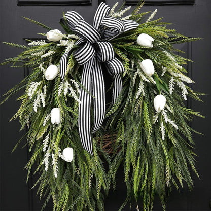 🌸Handcrafted Hydrangea Wreath – The Perfect All-Season Front Door Decor